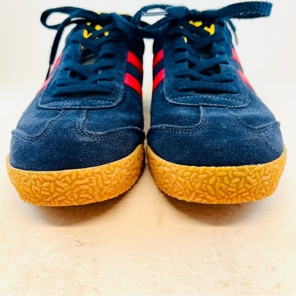 Gola Navy Suede Red Leather Wingflash Harrier Lace Up Retro Sneakers, size 38 7 - Picture 3 of 12